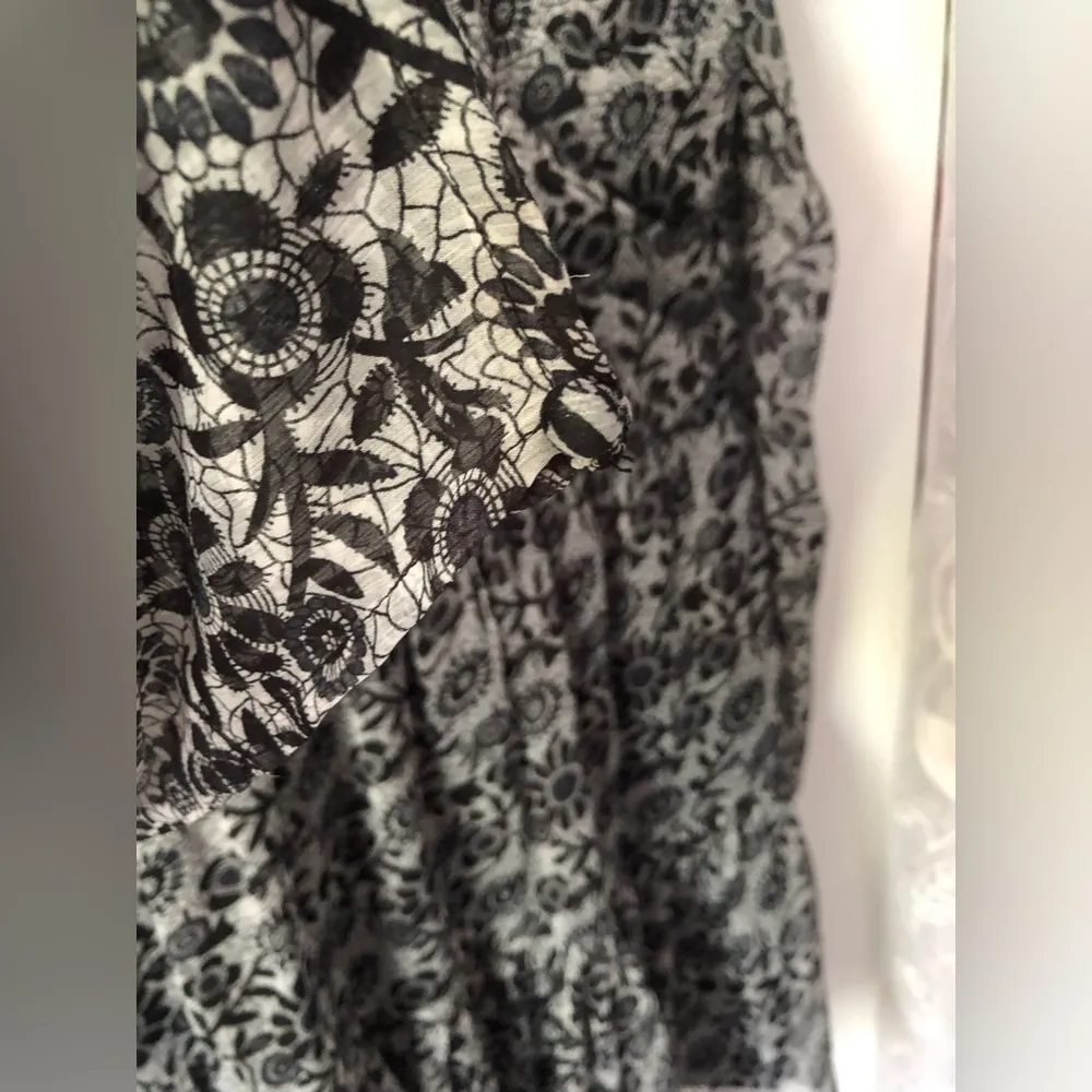 floral printed puff sleeves ruffle trim mini dress, size 8 - Image 14