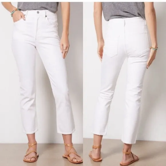 AGOLDE white Riley crop jeans - Image 2