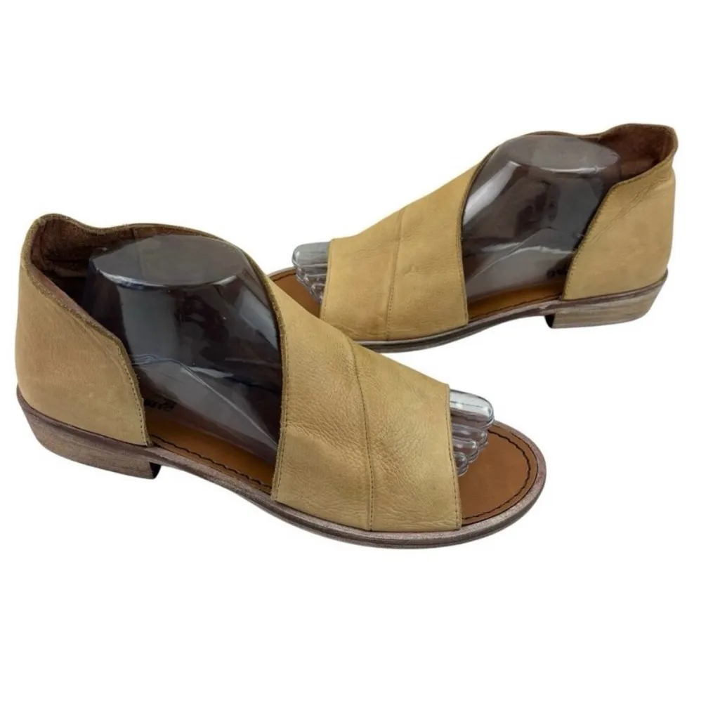 *Free People Mont Blanc Sandal Womens Size 41 Tan Leather D'Orsay Slip On Shoe - Image 4