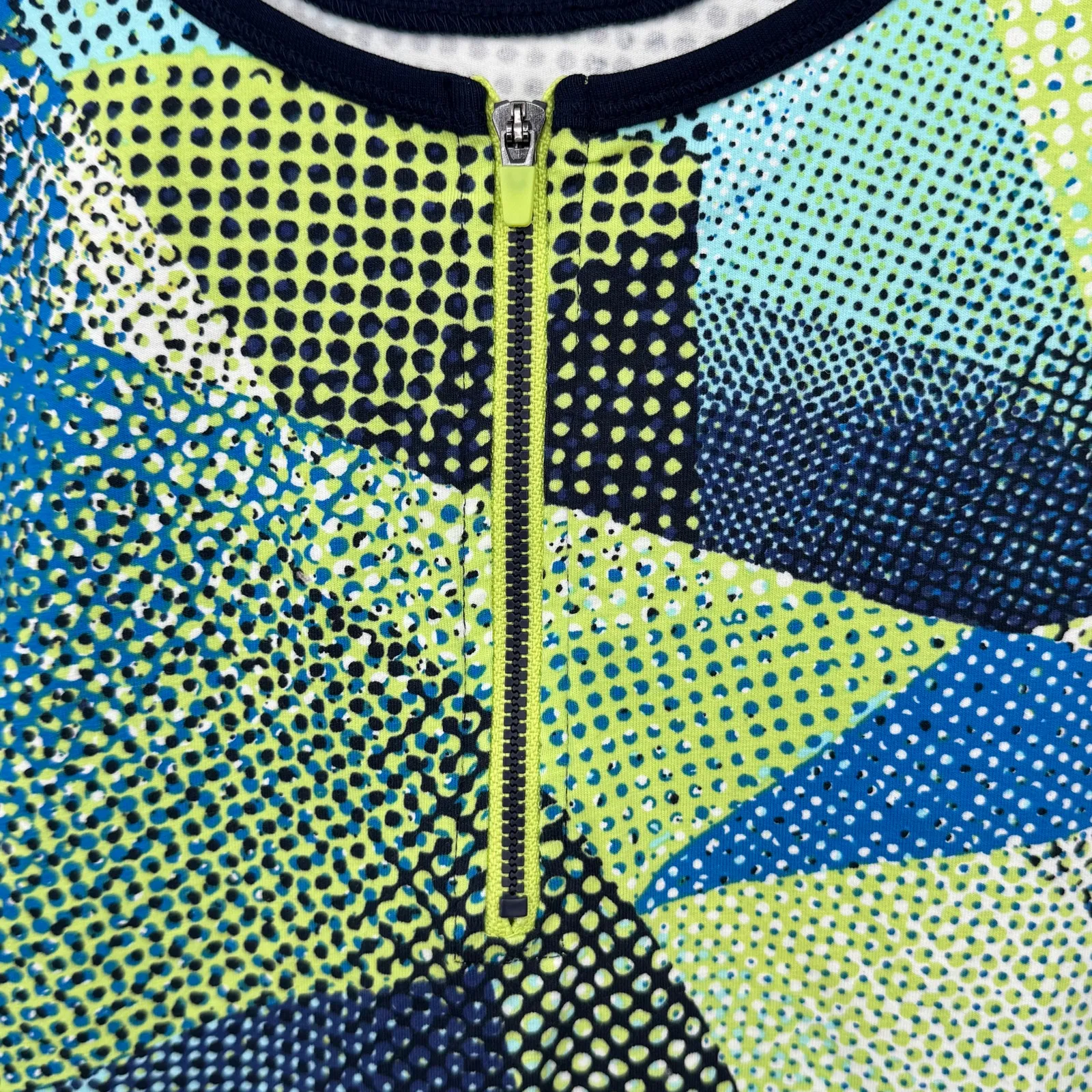 Catherines tank top women's 3X 26/28W workout active 1/4 zip gym green blue NEW - Image 3