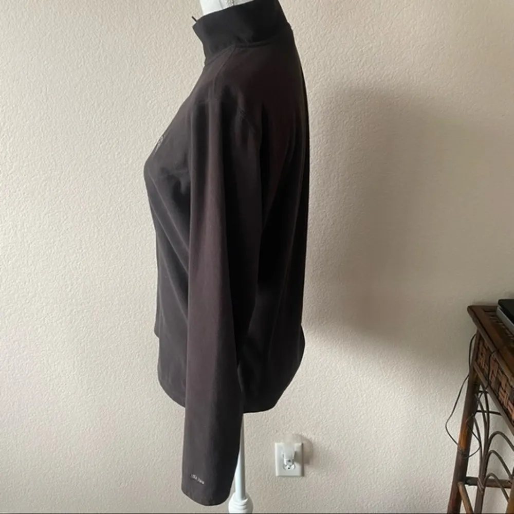 The North face TKA 3/4 zip black fleece jacket size womens large Gorp core - Image 9