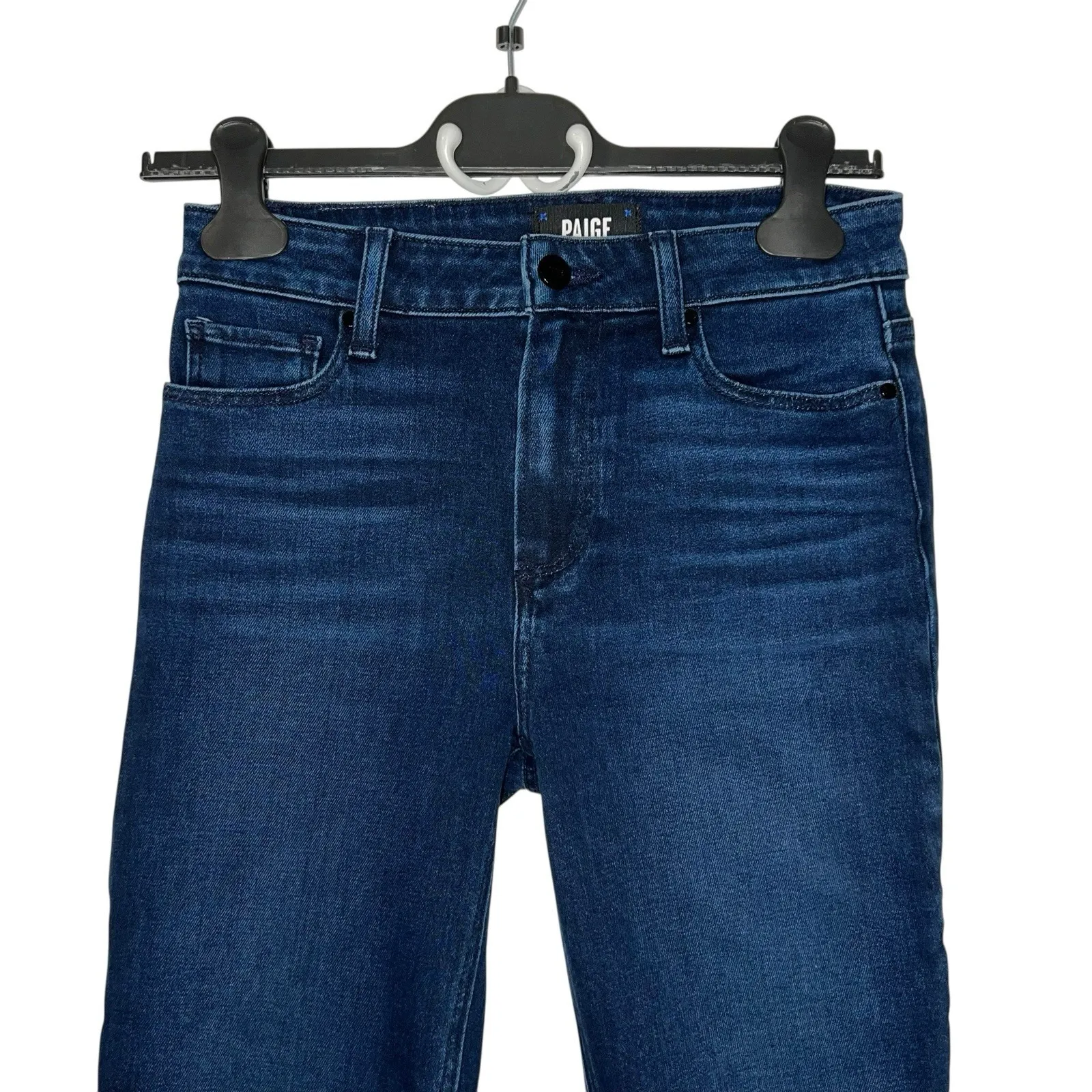 Paige Hoxton Ultra Skinny Jeans Womens‎ Size 26 Stretch Dark Wash Blue Mid Rise - Image 2