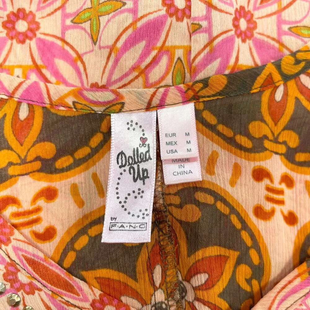 Y2K Dolled Up by Fang Sheer Tank Women Medium Fairycore Bohemian Feminine Dainty - Image 9