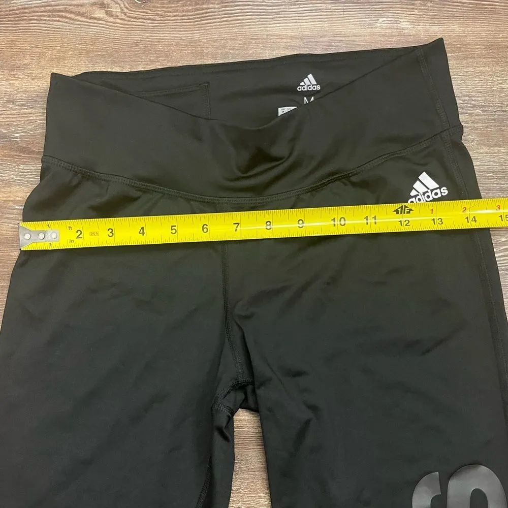 Adidas Climalite Capri Athletic Leggings with Logo Size Medium - Image 9