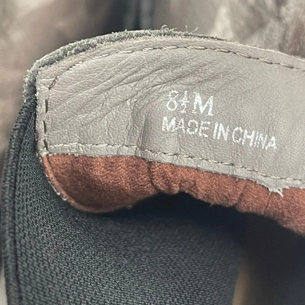 LINEA PAOLO Tate Boots Size 8.5 Metallic Camo Silver Lug Sole Black Stretch NEW - Image 2