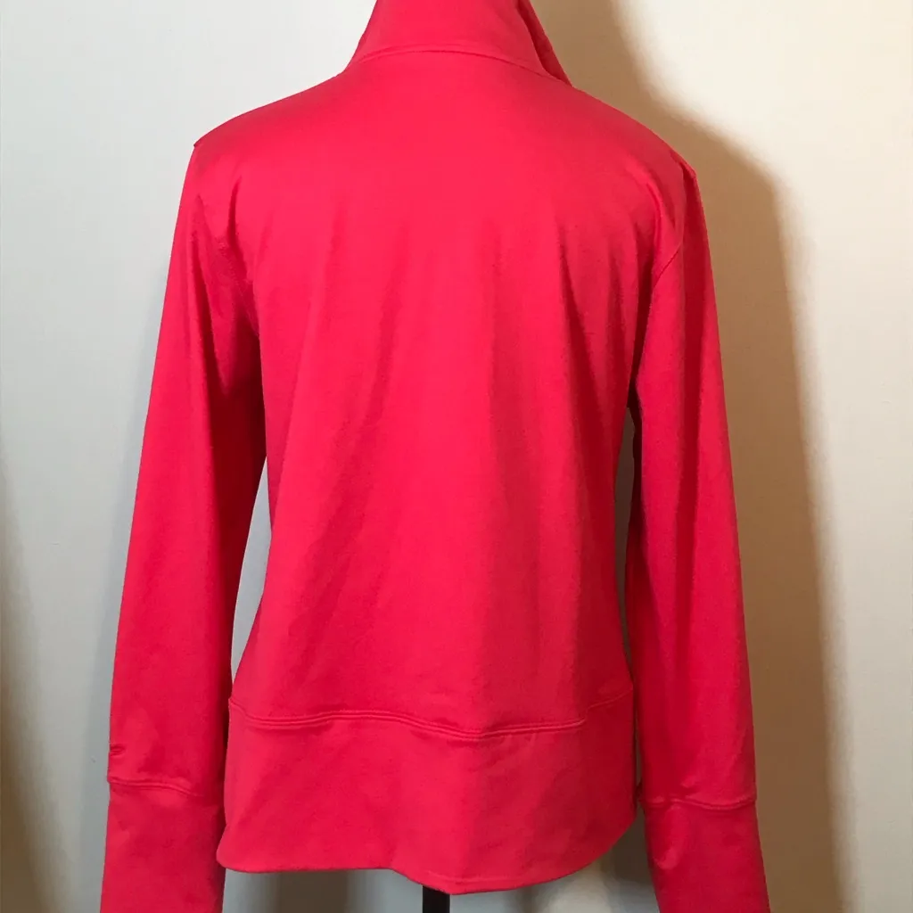 CHAMPION WOMENS ACTIVEWEAR LONG SLEEVE FULL ZIP JACKET CORAL SIZE LG W/POCKETS - Image 6