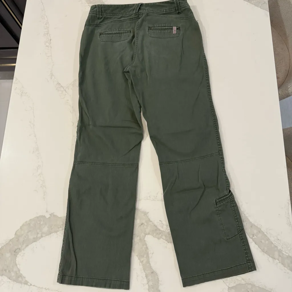 Lole Cargo Straight Leg Utility Pants Women’s 10 Mid Rise Army Green Military - Image 6