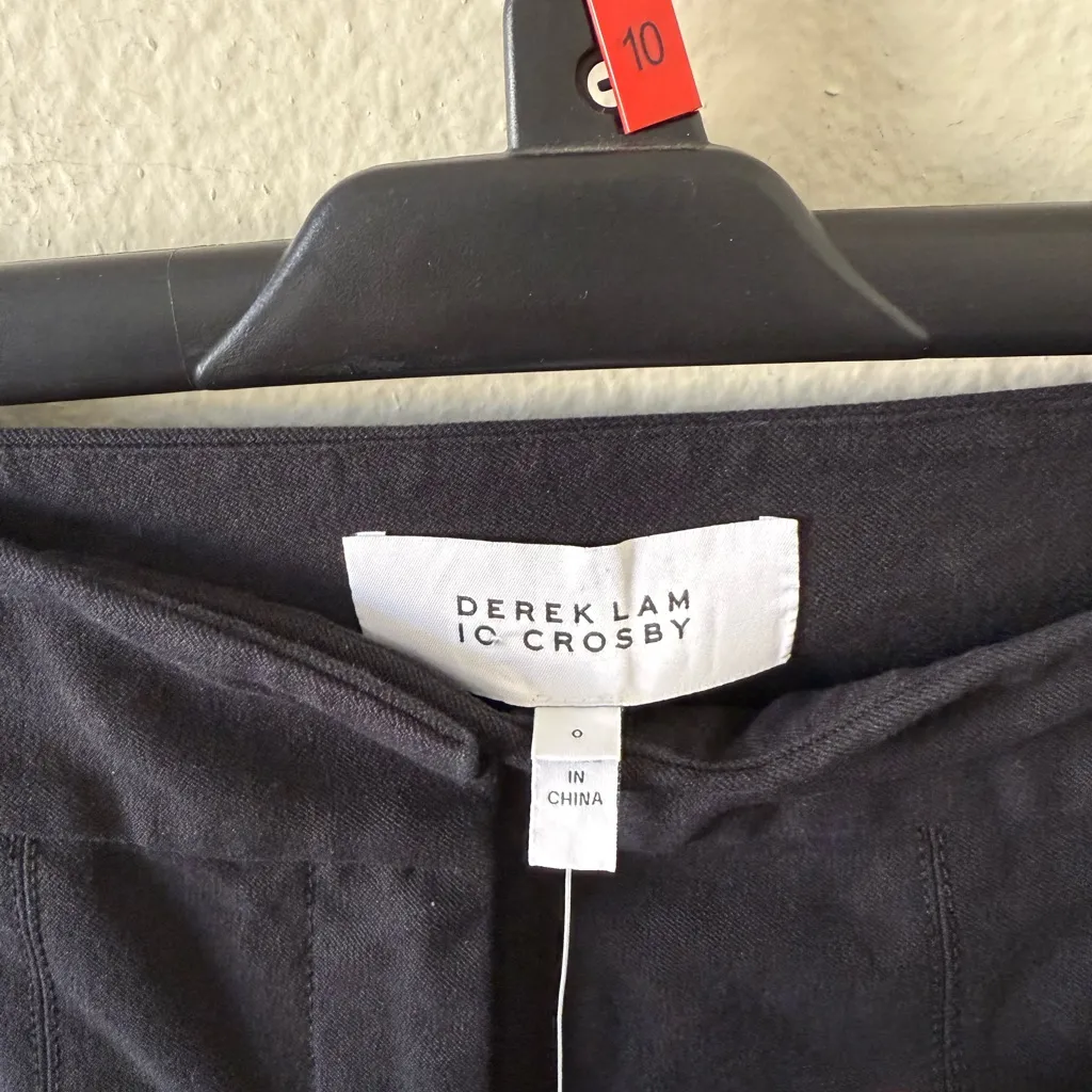 Derek Lam 10 Crosby Maeve Slit Hem Flare Pant Black Size 0 Trouser Corporate - Image 3