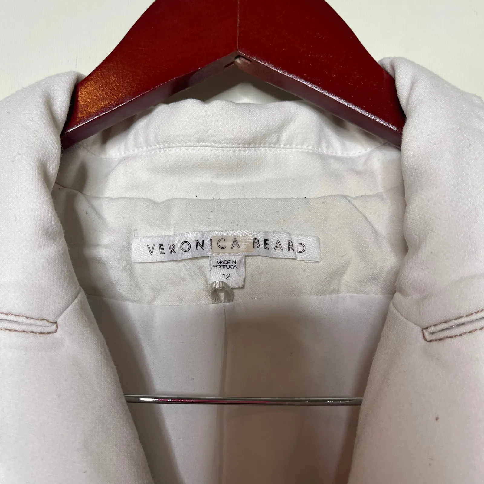 Veronica Beard Cosmo Blazer White Ivory Double Breasted Sz 12 - Image 2