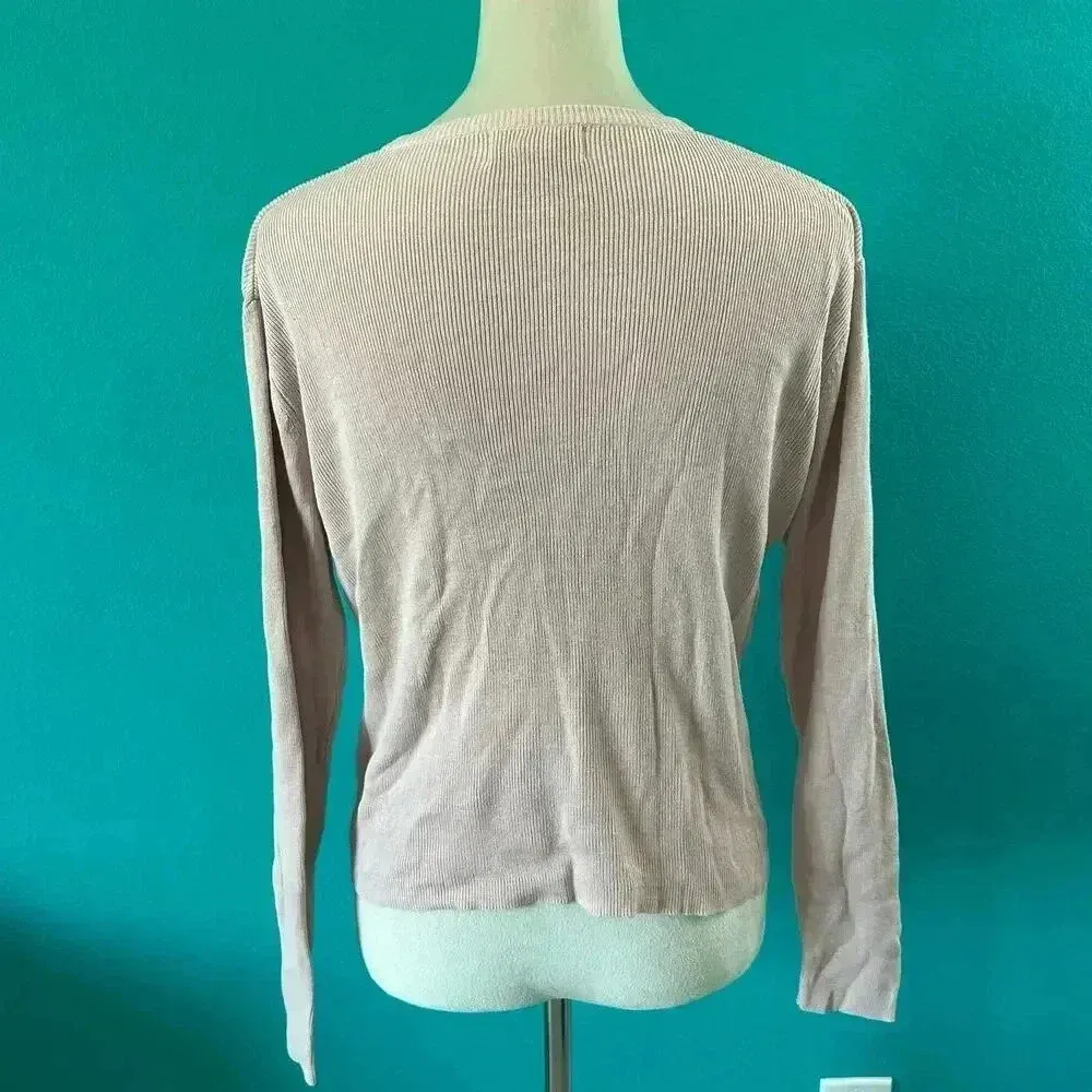 Bridgewater Classics Silk Pink Ribbed V - Image 2