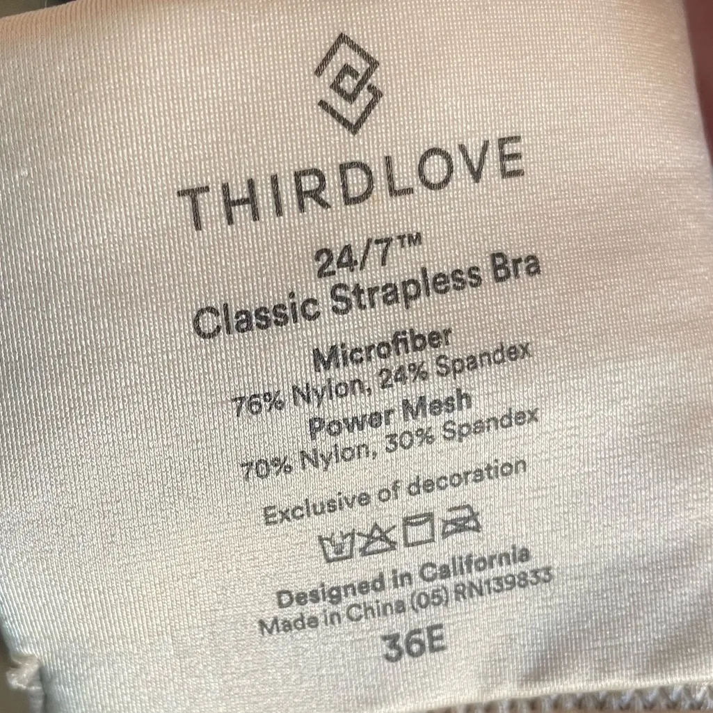 ThirdLove 24/7 Classic Strapless Bra in Taupe 36E - Image 4