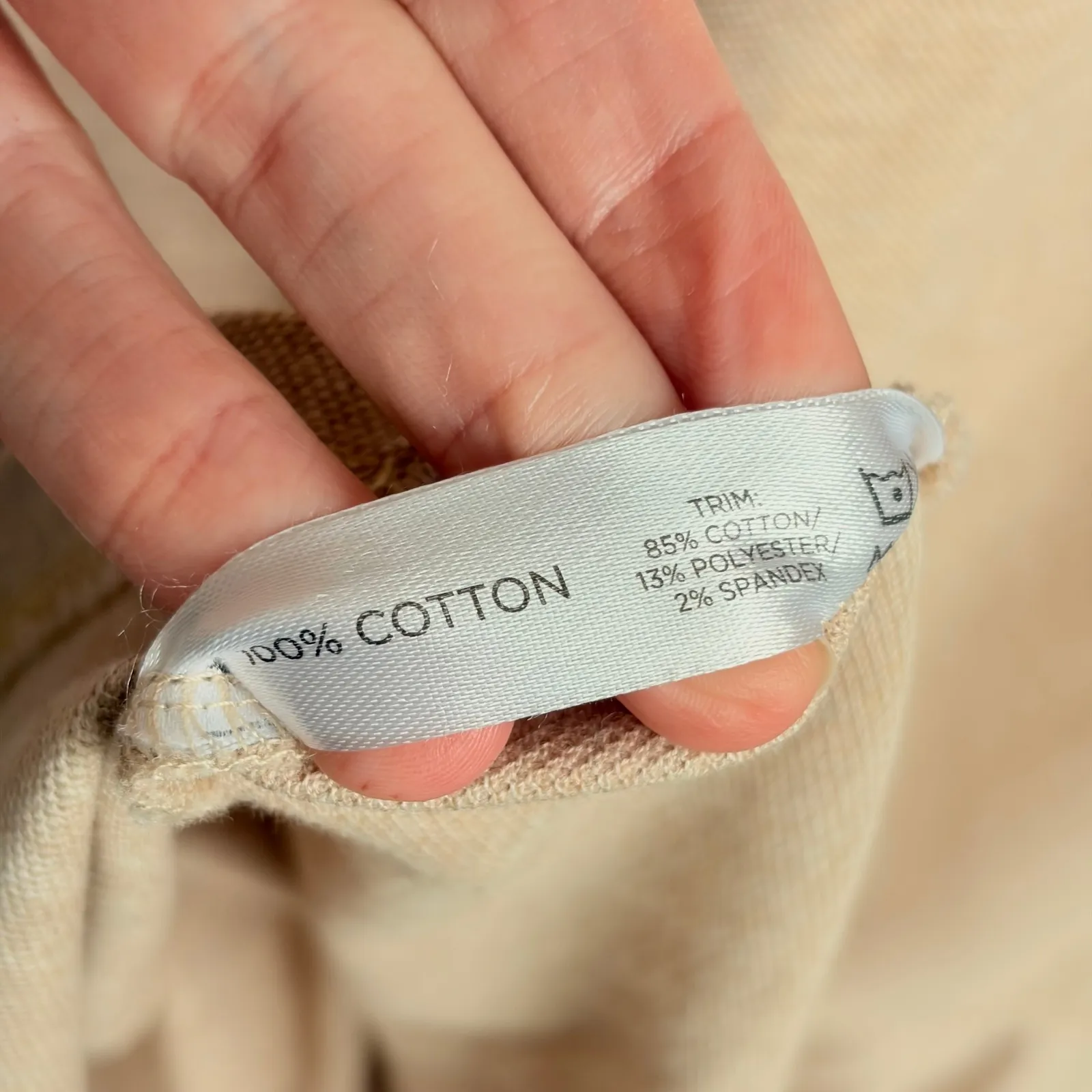 Tuckernuck Sandstone Pique May Polo Shirt Dress Medium Long Sleeve Polo Beige - Image 9