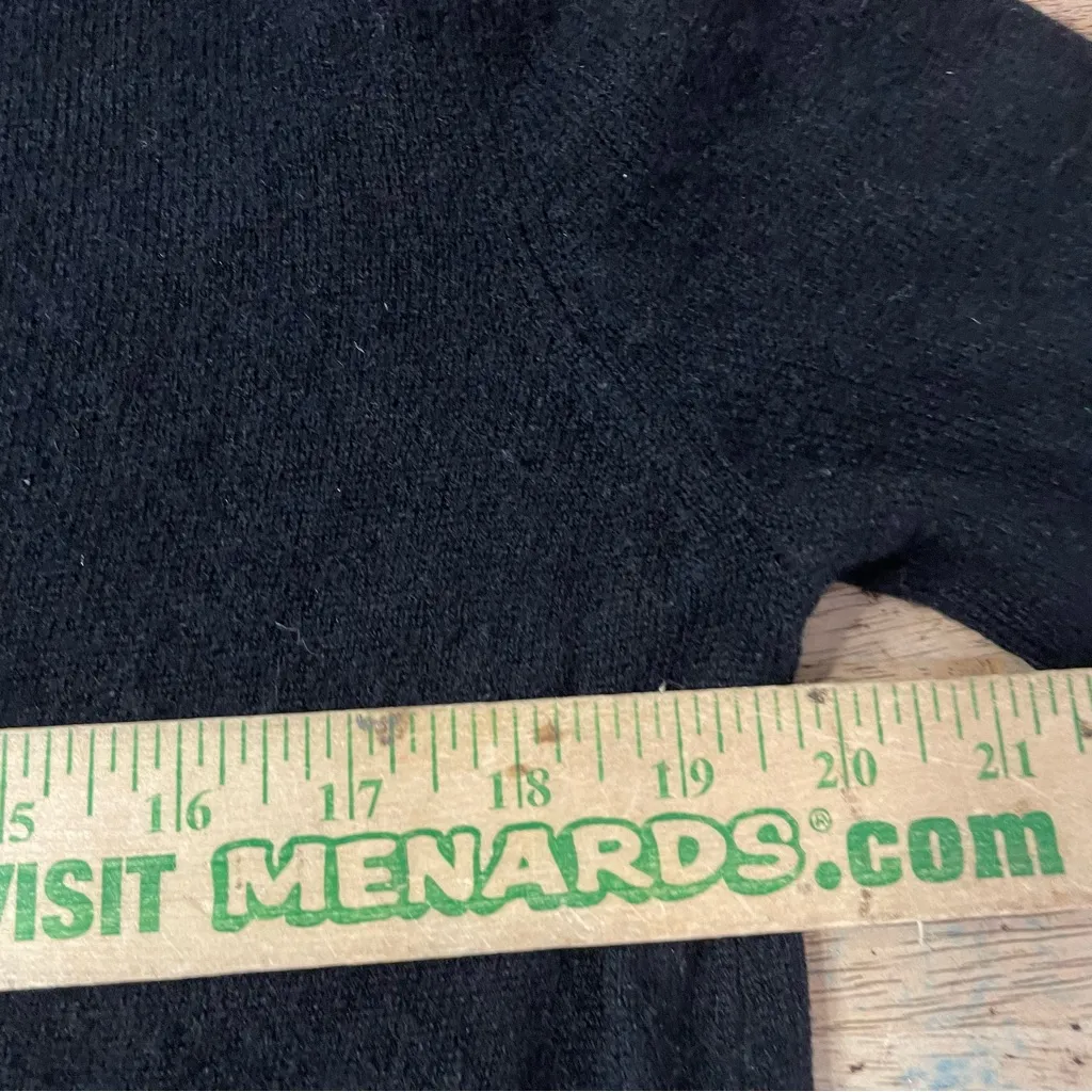 Equipment Sullivan Cashmere Black Button‎ V Neck Cardigan Size Medium - Image 7