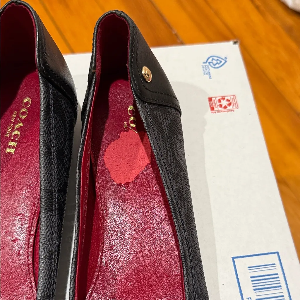 Coach Black and Red Women's Flats - Image 3