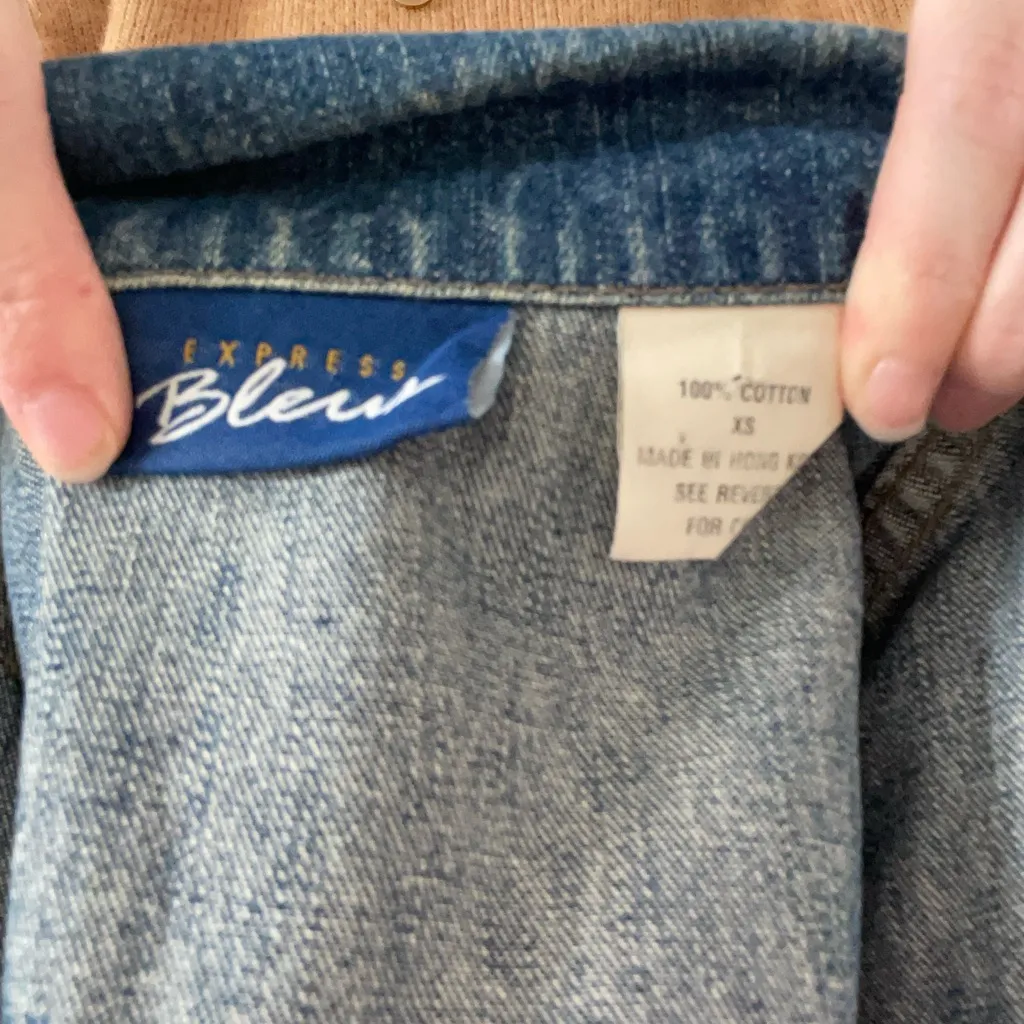 Vintage Express Blue Cotton Denim Chore Jacket - Image 7