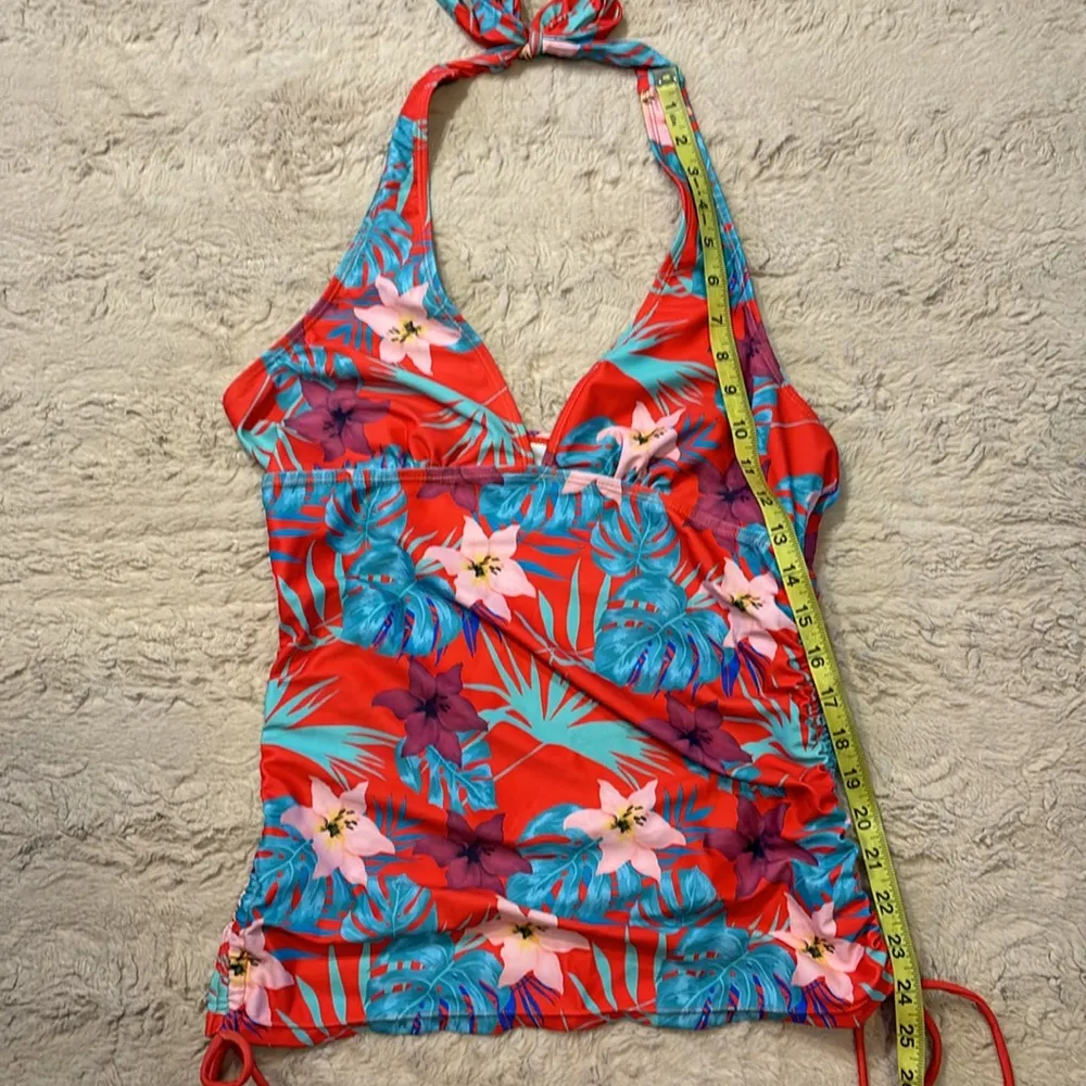 Floral print halter swim top in size L Size L - Image 4