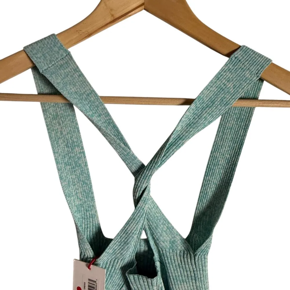 Solid & Striped Marissa Ribbed Knit Crisscross Halter Beach Mini Dress Size S - Image 8