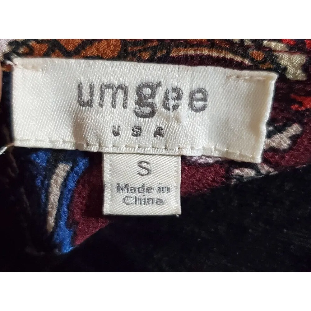 Umgee Boho Paisley Cotton V-Neck Half Sleeve Festival Dress Size Small - Image 9