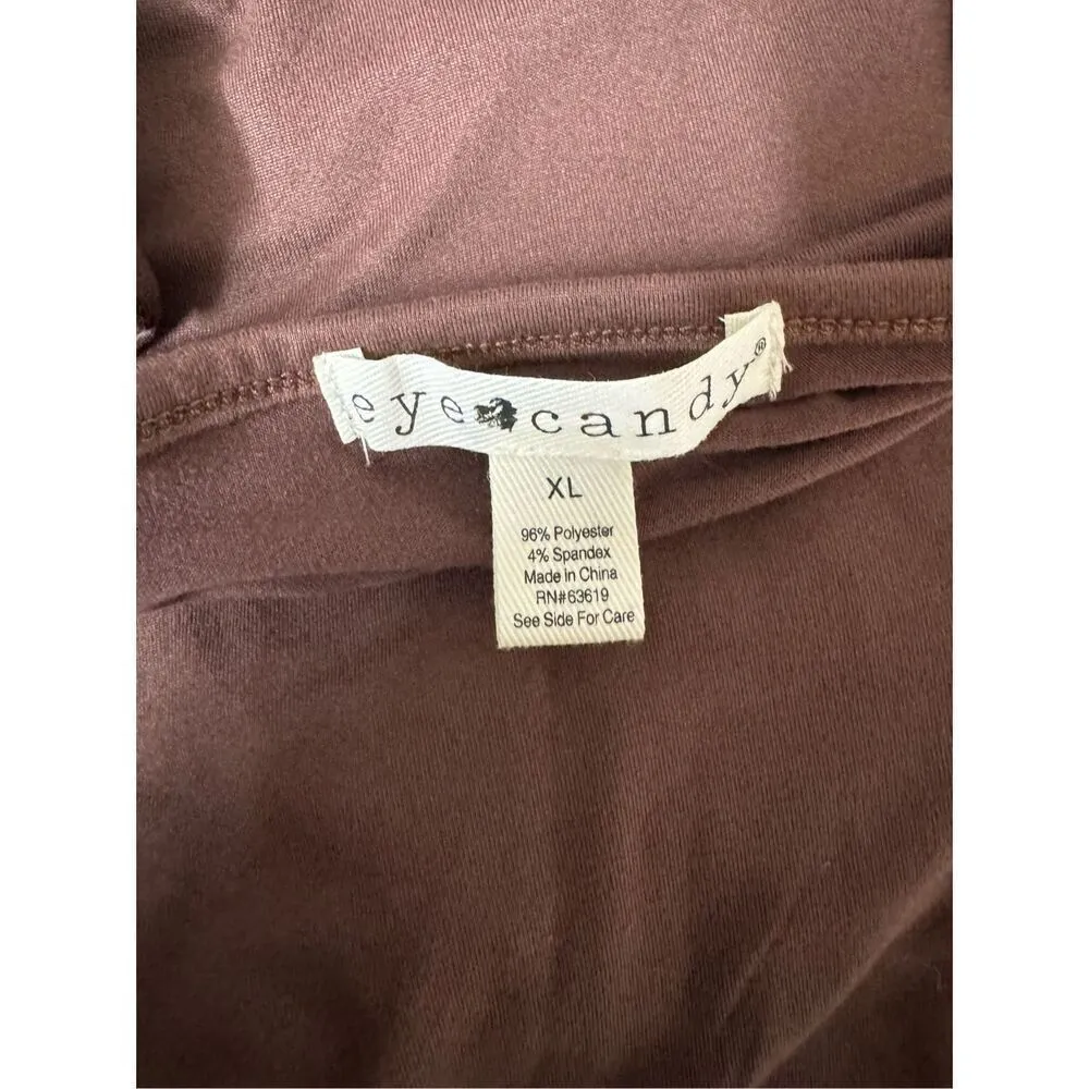 Brown v neck top - Image 6