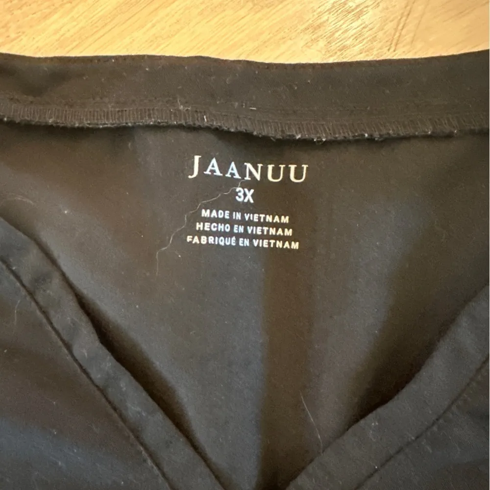 Jaanuu unisex scrub top black size 3x - Image 3