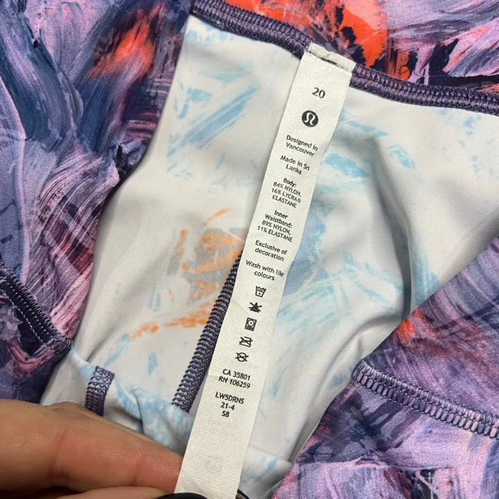 Lululemon Women's‎ Plus Size 20 Blue/Purple High-Rise Crop Leggings 23" - Image 8