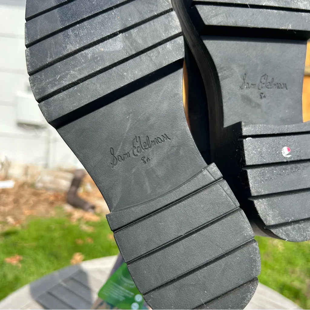 Sam Edelman Nwt  Lulia Nubuck Lug-Sole Boots camel whisky suede‎ size 8.5 - Image 11