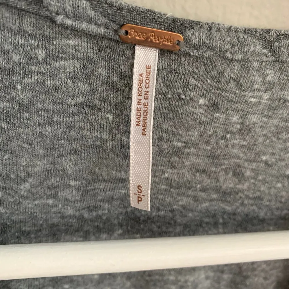 Free People  Textured Boxy Peplum Top - Image 3