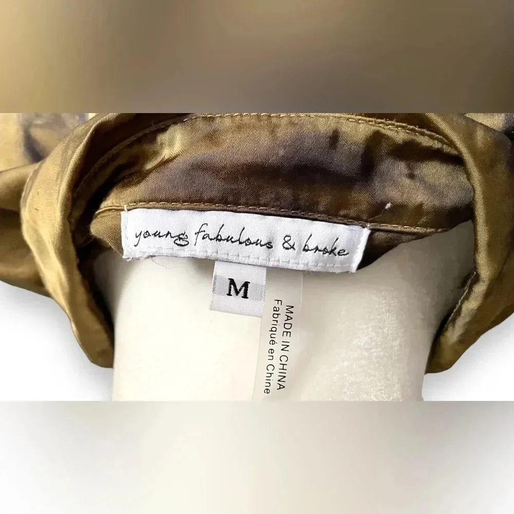 Revolve x Young Fabulous & Broke Susan Silky Button Up Blouse - Image 4