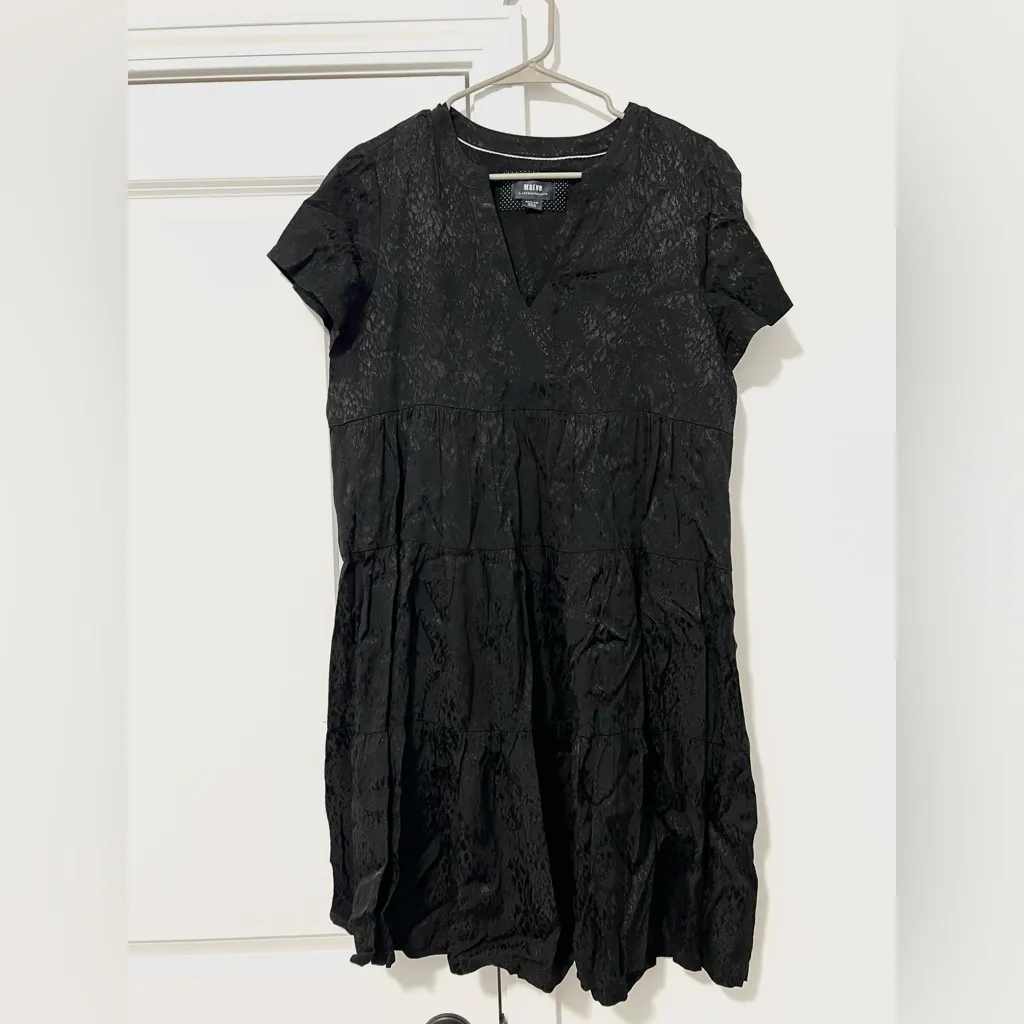 Anthropologie Maeve Sacha Jacquard Tiered Tunic Black - Image 4