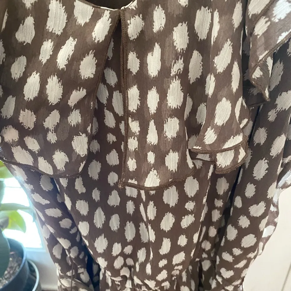 Jbs BEAUTIFUL RUFFLED DRESS SIZE 16 Brown - Image 6