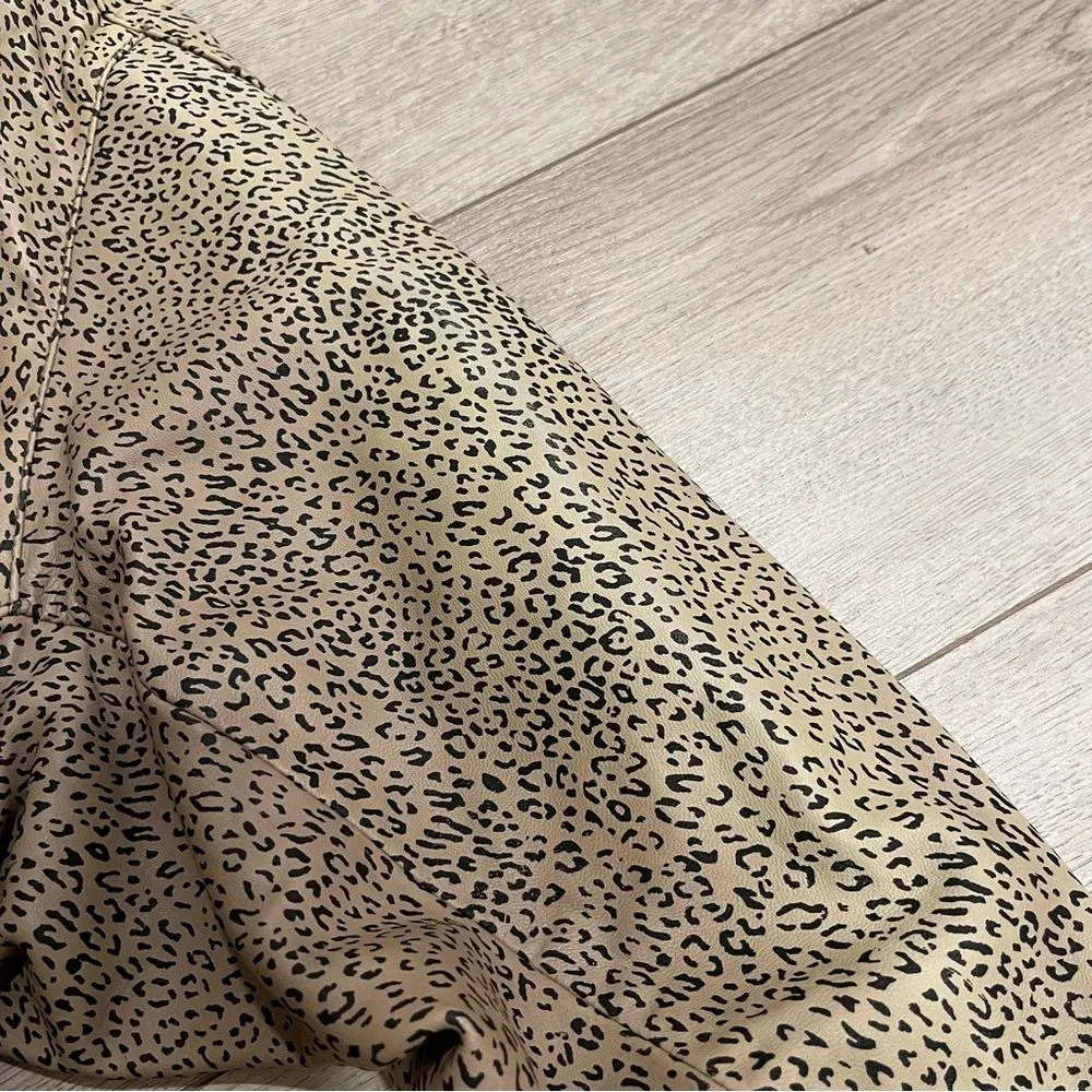 Vintage Michael Hoban North Beach Leather Cheetah Leopard Jacket Size M - Image 10