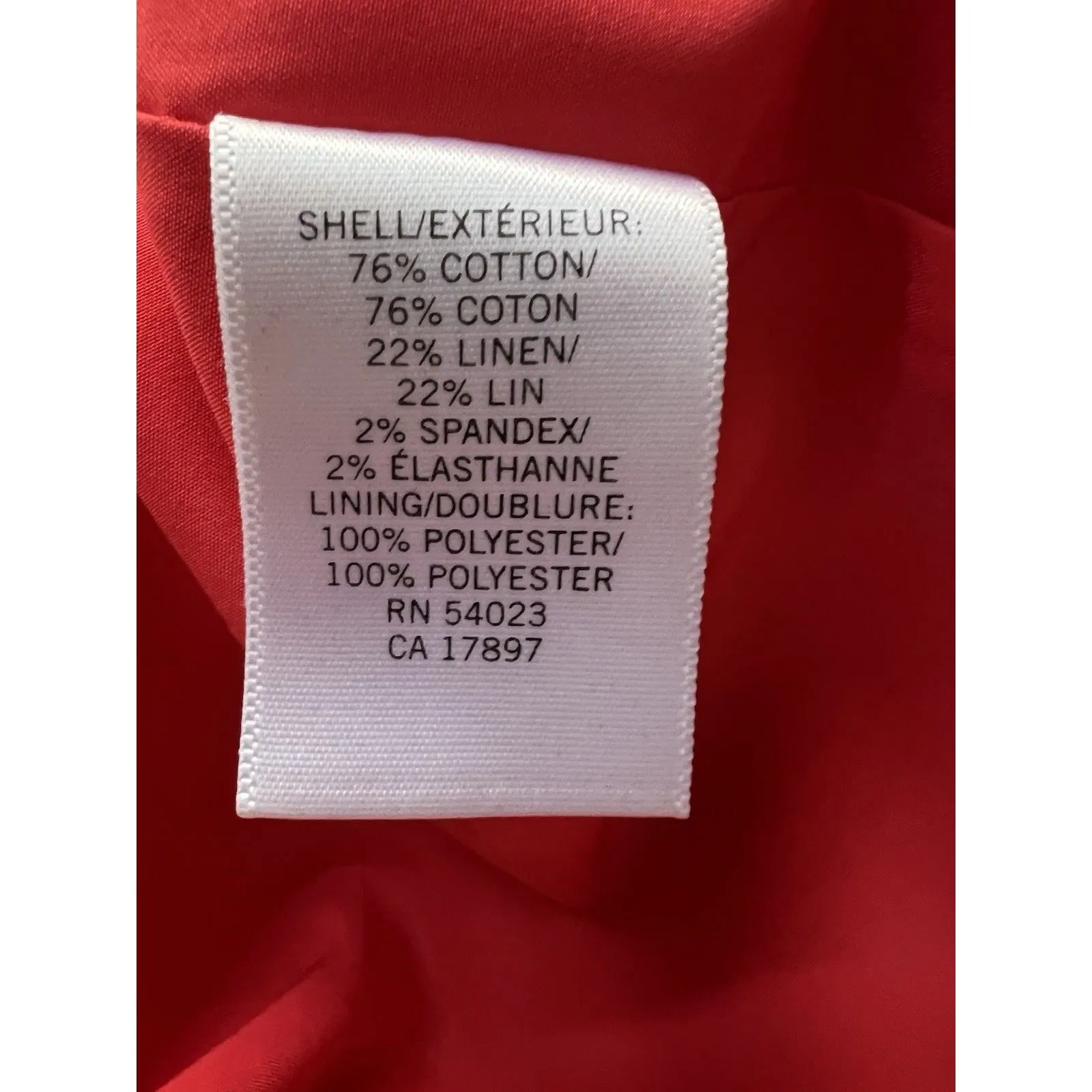 Cotton Linen Red Skirt Office Work Career - Image 7