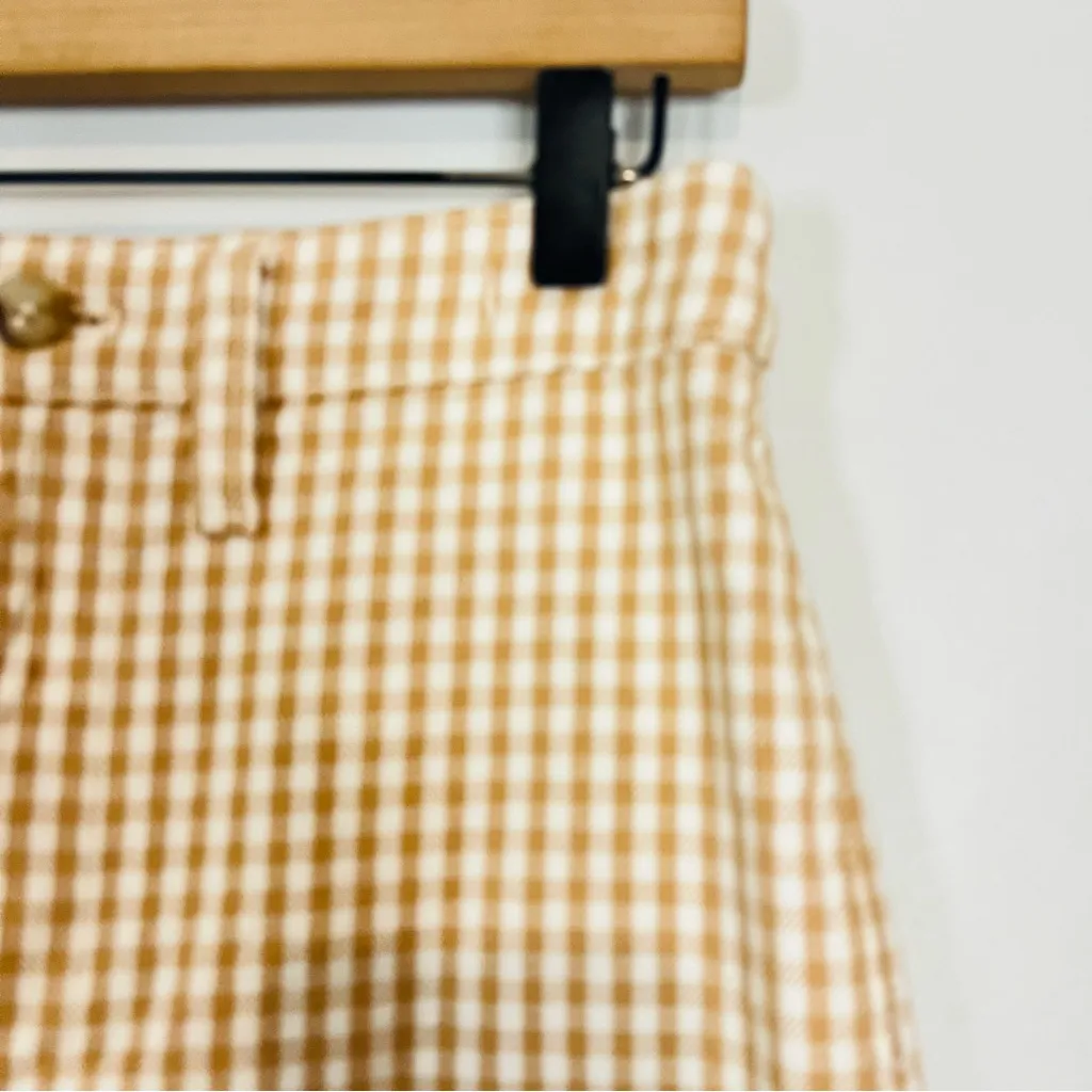 Madewell Gingham Ankle Pants in Tan and White - Image 5