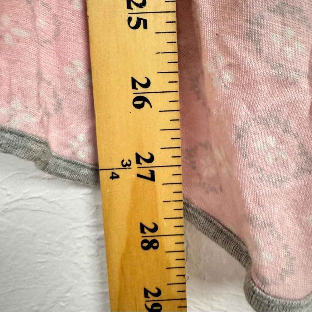 Rene Rafe Pink Floral Short Sleeve Pajama Shirt Top Womens 2X PJ Blouse Casual - Image 8