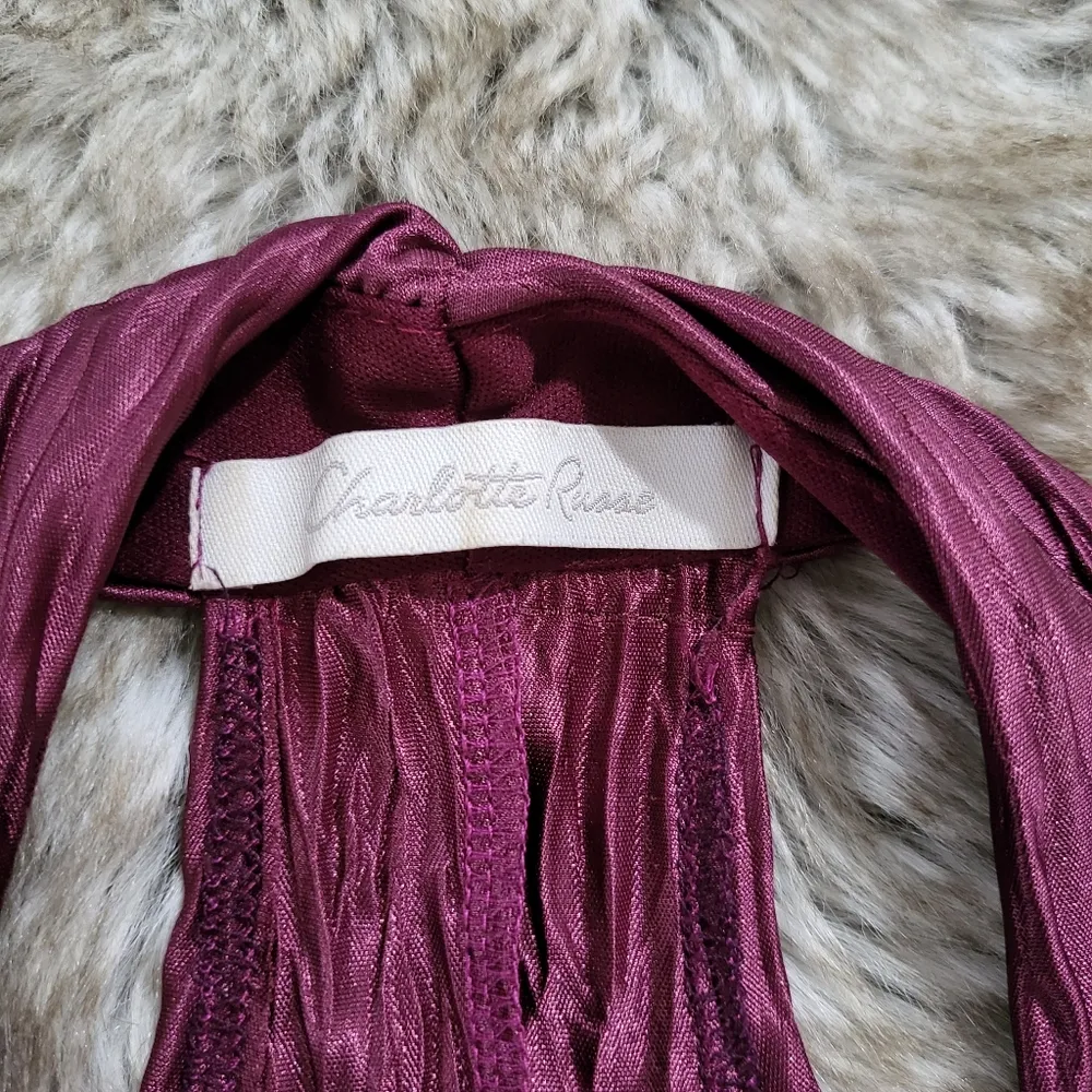 Charlotte Russe Racerback Tank Top Dress Purple Size Small - Image 3