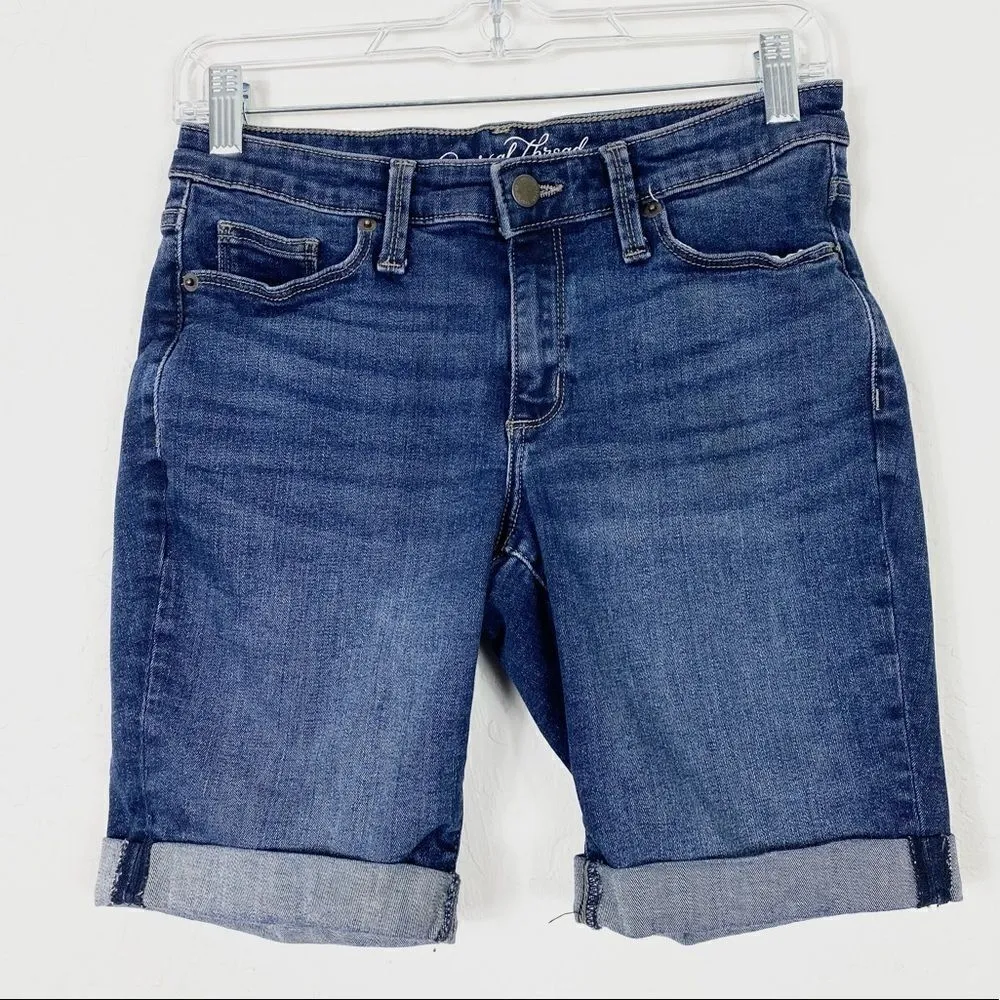 Universal Thread Mid Rise Dark Wash Bermuda Shorts - Image 2