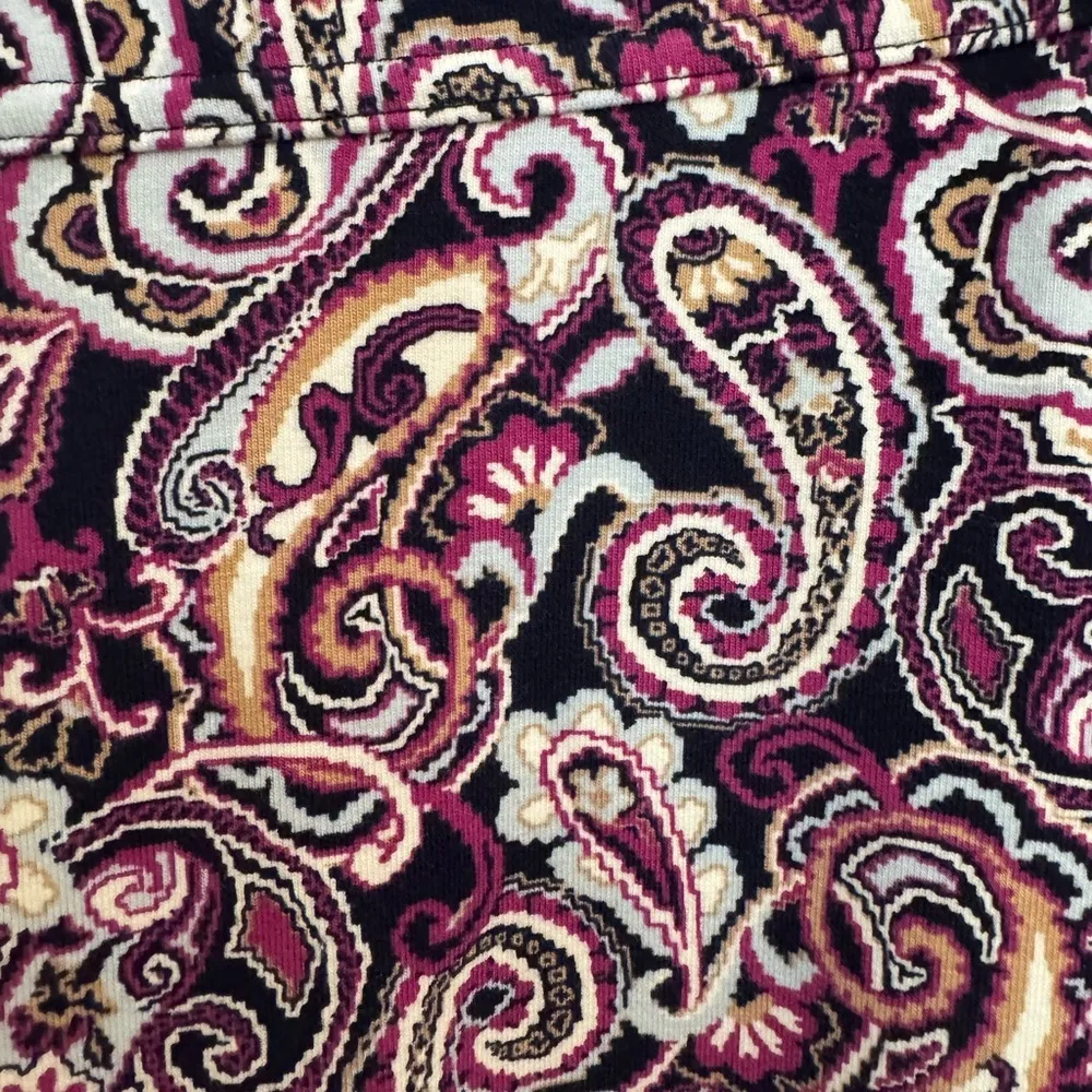 Lands' End Starfish NEW Leggings Mid Rise Deep Sea Navy Paisley Size M (10-12) - Image 3