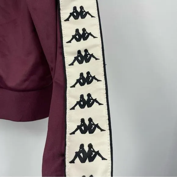 Kappa 222 Banda Wanniston Slim Track Crop Jacket Small Plum‎ Streetwear Hiphop - Image 10