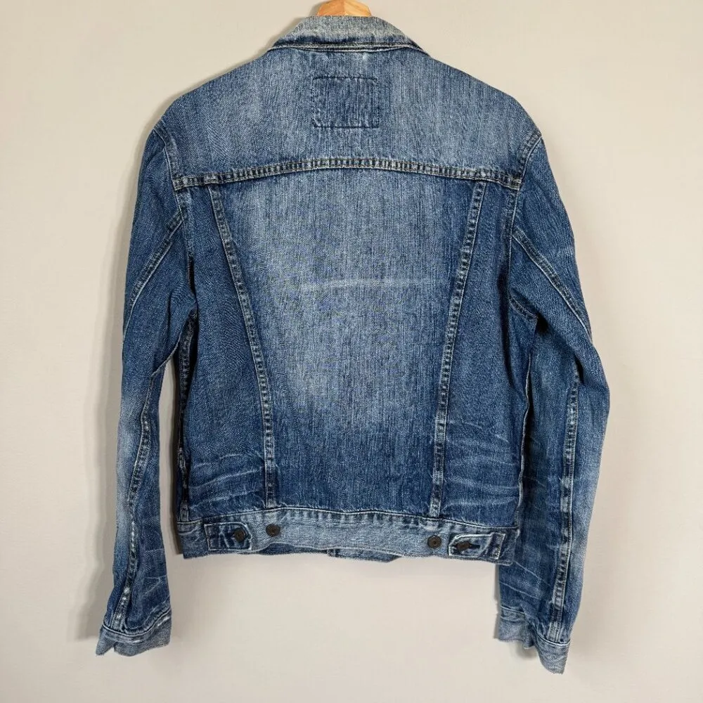 A.L.C. 100% Cotton Denim Jean Jacket Womens Medium Blue Designer Minimalist Chic - Image 8