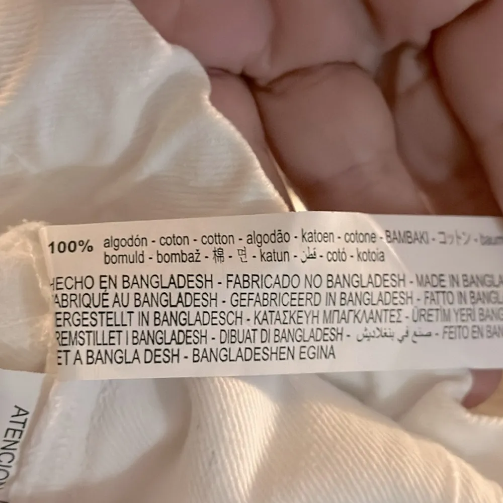 Zara Paperbag Baggy Jeans‎ White Ivory 4365/860/251 Size Large - Image 10