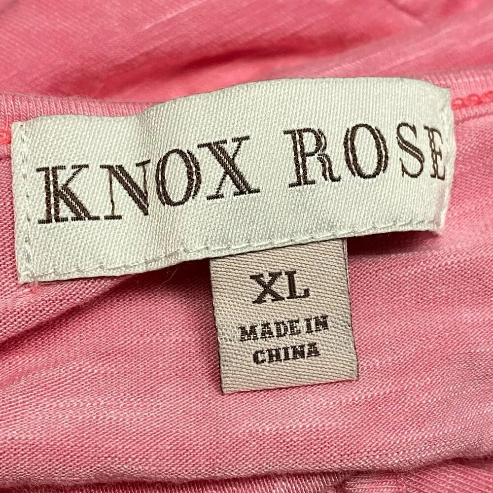 Knox Rose Womens Pink Sleeveless Tiered Maxi Dress Size XL Low Back Beachy Vacay - Image 6