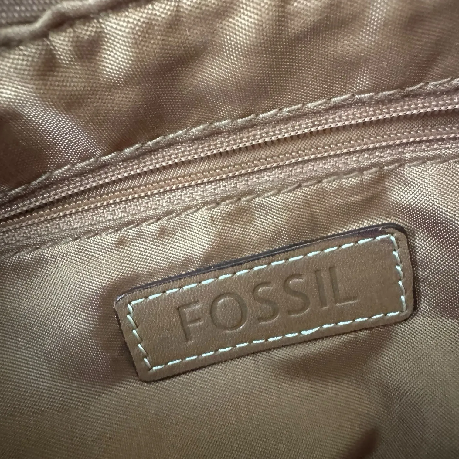 Fossil Y2K Vintage  Rectangle Baguette Monogram Key‎ Shoulder Bag Purse - Image 7