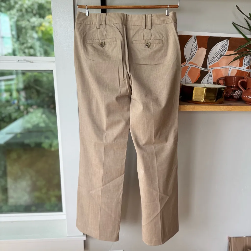 Banana Republic Tan All Season Wool Trousers Dress Pants Size 2 Short - Image 2