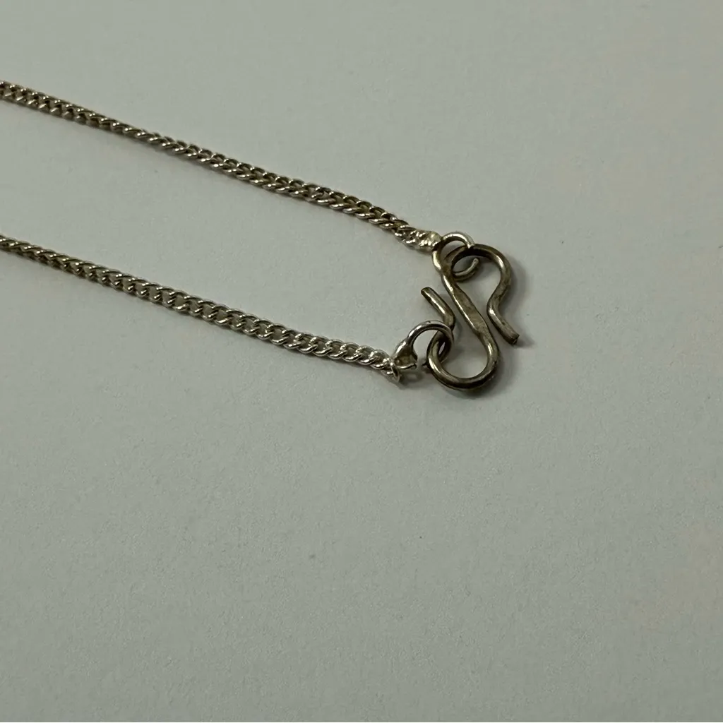 925 Rainbow Moonstone 5 Stone Bohemian Silver Plated Necklace Blue - Image 7