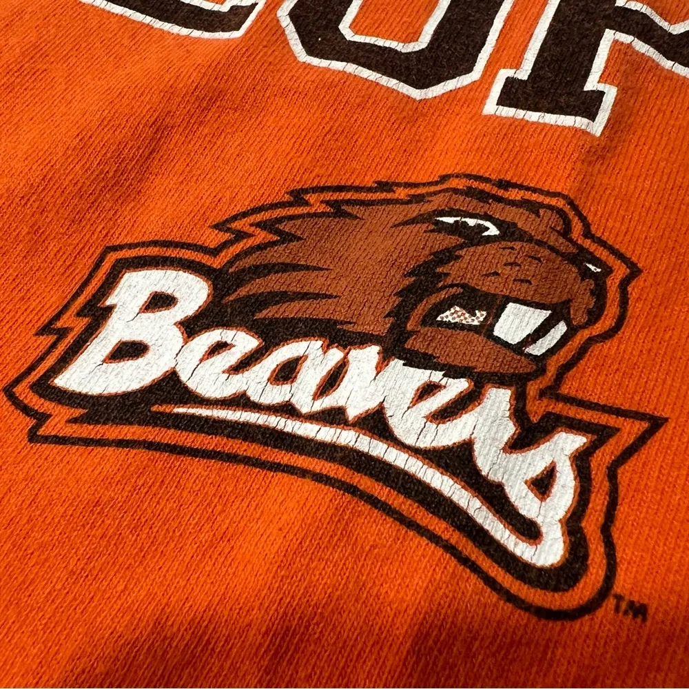 University Oregon Beaver I see Orange People Graphic Tee small Gildan Preshrunk - Image 3