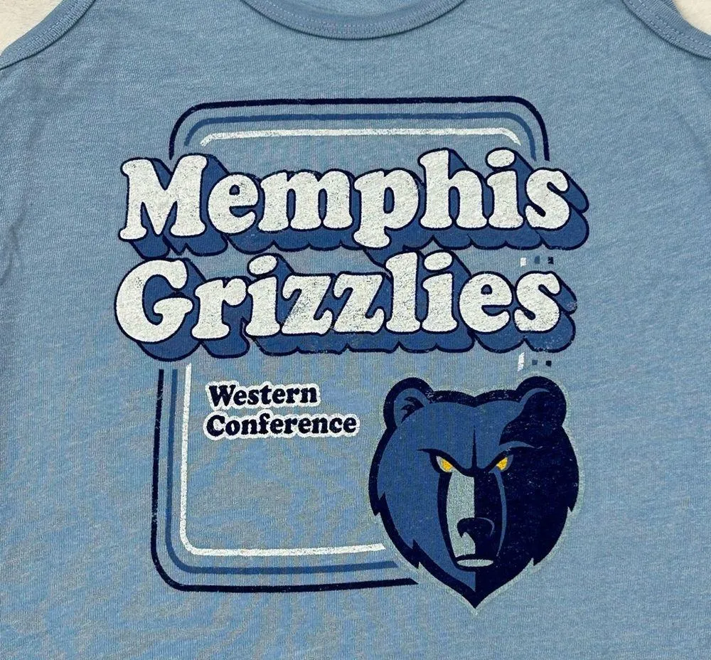 NBA 4 Her Memphis Grizzlies Basketball Majestic Threads Tank Top Shirt Womens XS - Image 2