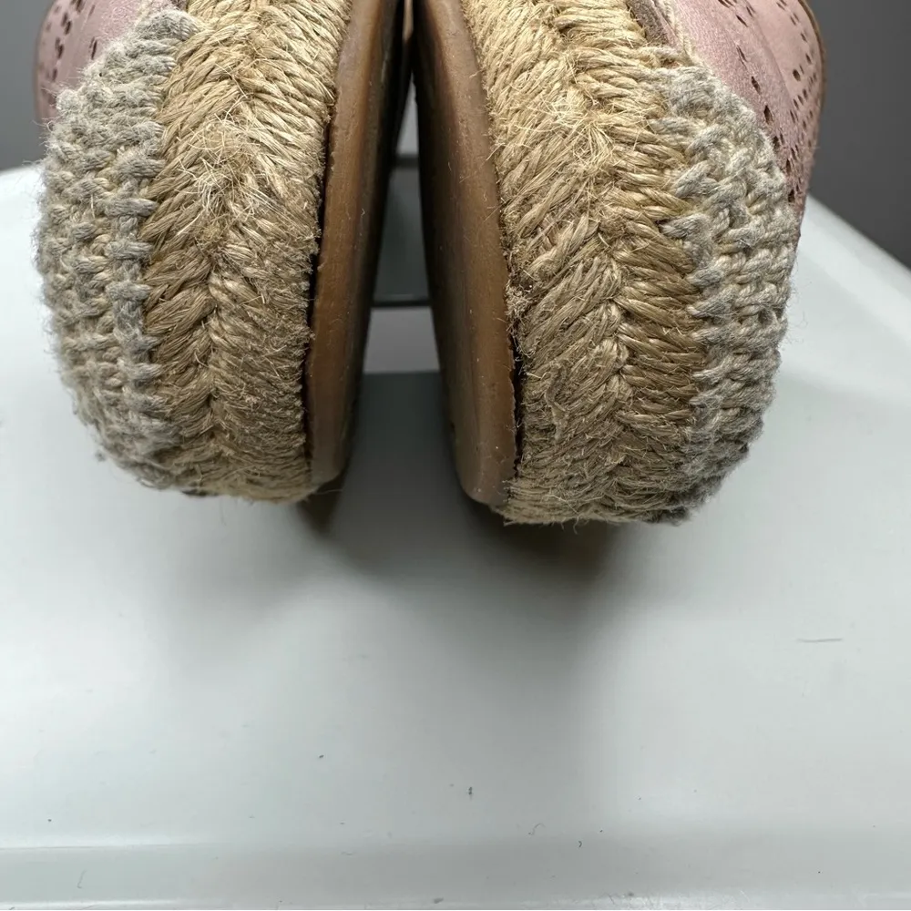 Tory Burch Perforated Logo Leather Espadrille Flats - Image 8