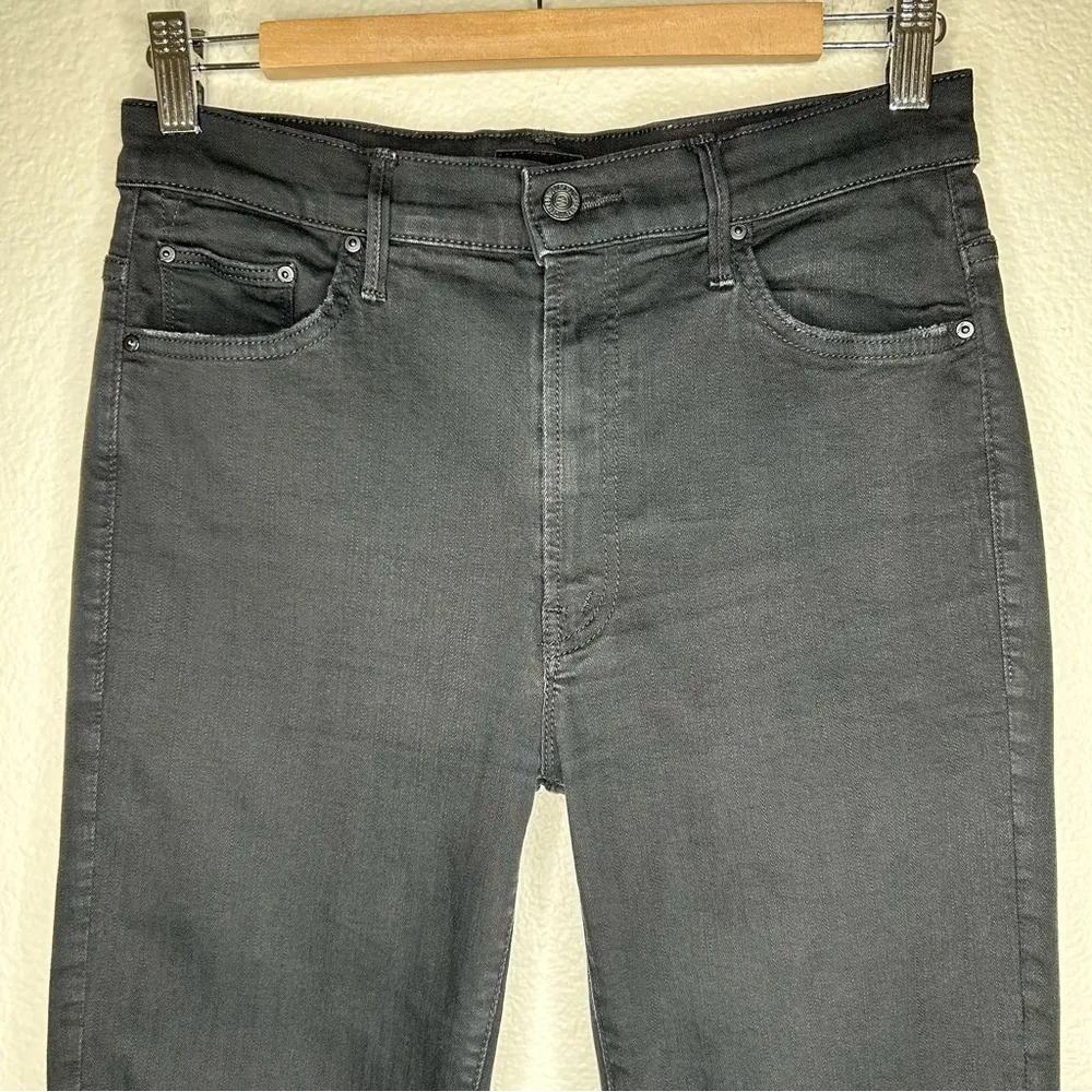 Mother Insider Crop Step Fray jeans Not Guilty 30 Black - Image 3