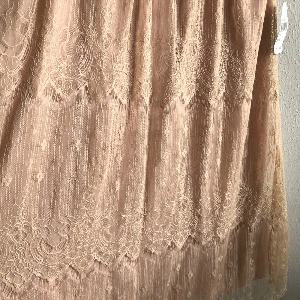 ASTR Dress Blush Pink High Neck Lace Overlay Shift Mini Sz S BNWT Anthropologie - Image 8