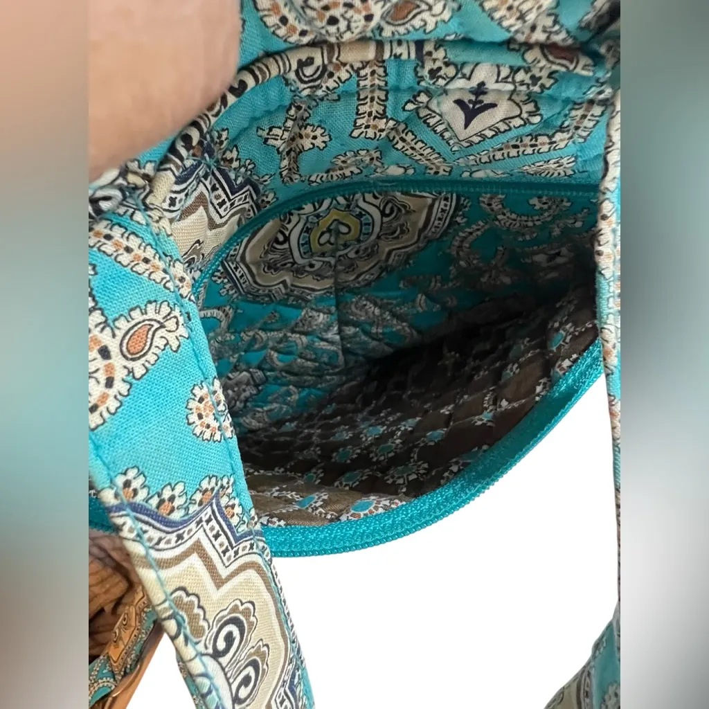 Vera Bradley Turquoise Paisley Backpack - 13” x 12” - Image 6